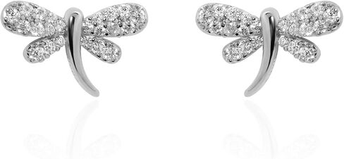 Meissa Animals Earrings Dragonfly Stud Earrings Sterling Silver Stud Earrings with Cubic Zirconia Opal Pearl Cute Animals Stud Hoop Gifts for Women Teen Girl in Kuwait