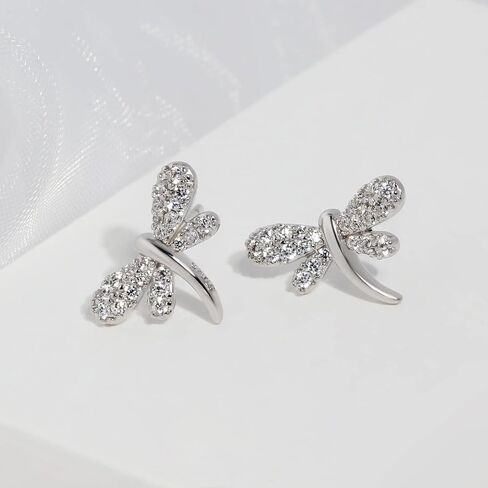 Meissa Animals Earrings Dragonfly Stud Earrings Sterling Silver Stud Earrings with Cubic Zirconia Opal Pearl Cute Animals Stud Hoop Gifts for Women Teen Girl in Kuwait
