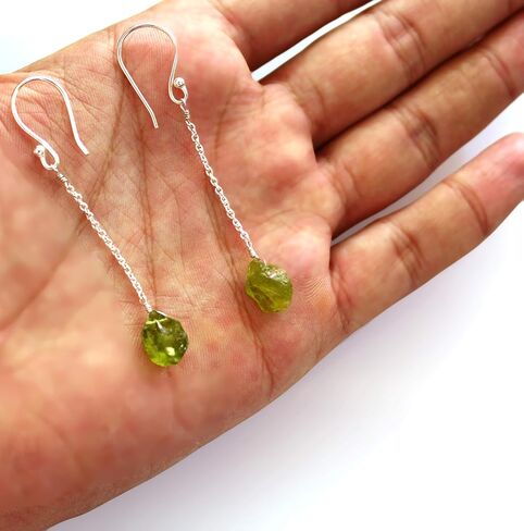 Gempires Raw Amethyst Earring for Girls, Dangling Purple Crystal Earrings for Women, February Birthstone, Healing Gifts for Her, Gem stone Jewelry in Saudi Arabia