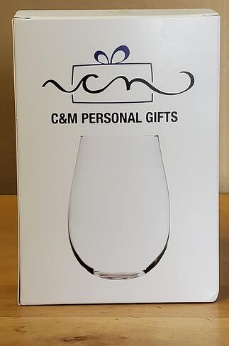 Cavalier King Charles Spaniel themed, dog stemless wine glass, 17 oz. in Saudi Arabia