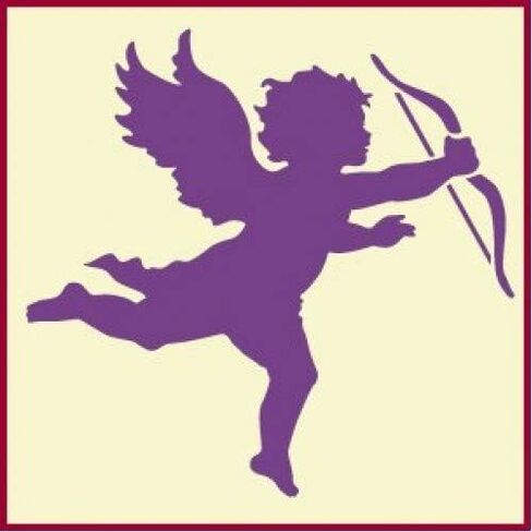 استنسل Cherub - DIY مخصص لحفلات الزفاف الرومانسية الرومانسية كيوبيد الحب Lovebird قالب زينة قابل لإعادة الاستخدام بالليزر مقطوع قالب مايلر لطلاء الحرف اليدوية لديكور المنزل - استنسل داهية in Saudi Arabia