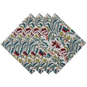 Cotton Cloth Napkins, Hand Block Printed Napkins, Set of 4-20x20 Inch Washable Dinner Napkins, Kitchen Towel Dinner Table Eco Friendly Indian Napkins, Wedding Napkins, Tablecloth, Christmas Napkins in Saudi Arabia
