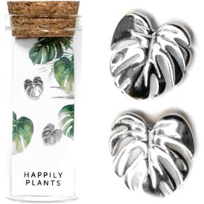 18k Gold Plated Monstera Deliciosa Stud Earring Set, Plant gifts Minimal Earring Studs, Plant Gifts, Plant Mom Gift in Kuwait