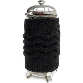 Hand Knit French Press Cozy Wool Warmer Cover Holiday Table Decor Black Tea Pot Housewarming Gift in Kuwait