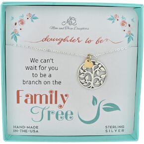 Tree Of Life Charm Necklace in Sterling Silver on an 18 Inch Sterling Silver Cable Chain. Gift For Future Daughter-in-law. Family Tree Necklace. Daughter to be. in Kuwait