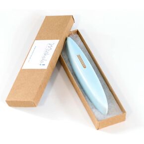 Light Blue Ceramic Mezuzah For 2.7in / 7cm Scroll, Peel and Stick Mezuzah Case for Door, Waterproof Mezuzah, Indoor and Outdoor Mezzuzah Handmade by Mickala Design