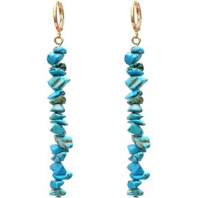 Turquoise Earrings for Women Dangling Handmade Turquoise Dangle Drop Earrings for Women in Kuwait