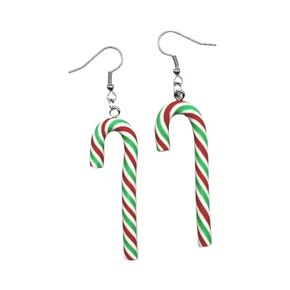 أقراط كاندي كاني | مجوهرات عيد الميلاد (النعناع الأبيض والأحمر) in Kuwait