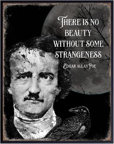 لوحة فنية جدارية قوطية من Edgar Allan Poe مقاس 11x14 - طباعة الغراب المخيفة - ديكور منزلي قوطي مخيف مخيف - اقتباسات ملهمة لتزيين الهالوين - هدايا Wicca الساحرة - ملصق فيلم رعب - فن جداري قوطي in Kuwait