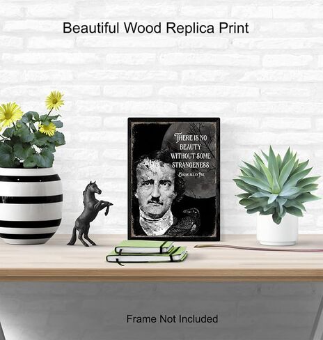 لوحة فنية جدارية قوطية من Edgar Allan Poe مقاس 11x14 - طباعة الغراب المخيفة - ديكور منزلي قوطي مخيف مخيف - اقتباسات ملهمة لتزيين الهالوين - هدايا Wicca الساحرة - ملصق فيلم رعب - فن جداري قوطي in Kuwait