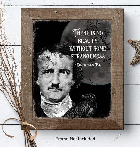 لوحة فنية جدارية قوطية من Edgar Allan Poe مقاس 11x14 - طباعة الغراب المخيفة - ديكور منزلي قوطي مخيف مخيف - اقتباسات ملهمة لتزيين الهالوين - هدايا Wicca الساحرة - ملصق فيلم رعب - فن جداري قوطي in Kuwait