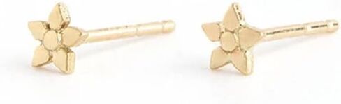 Small Round Gold Stud Earrings, Solid Real 14k Yellow Gold Simple Hammered Post Earrings, Minimalist Boho Everyday Simple Artisan Handmade Unique Chic Jewelry, Modern Artisan Earrings in Kuwait