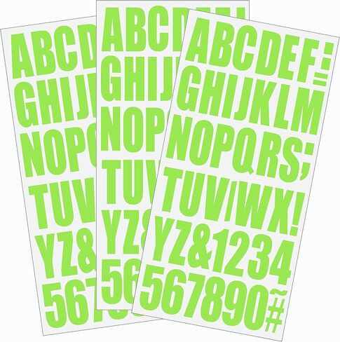 Letters Numbers Vinyl Stickers 2 Inches, Apple Green, 3sets Self-Adhesive Vinyl Letters Numbers Kit, Mailbox Numbers Sticker for Home, Signs, Crafting, Cars, Trucks, Business, Address Number in Saudi Arabia