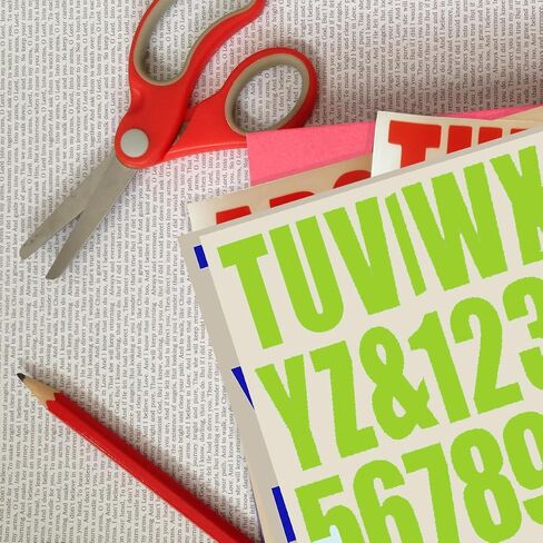 Letters Numbers Vinyl Stickers 2 Inches, Apple Green, 3sets Self-Adhesive Vinyl Letters Numbers Kit, Mailbox Numbers Sticker for Home, Signs, Crafting, Cars, Trucks, Business, Address Number in Saudi Arabia