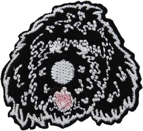 Doodle Embroidered Iron On Patch (Golden) in Saudi Arabia