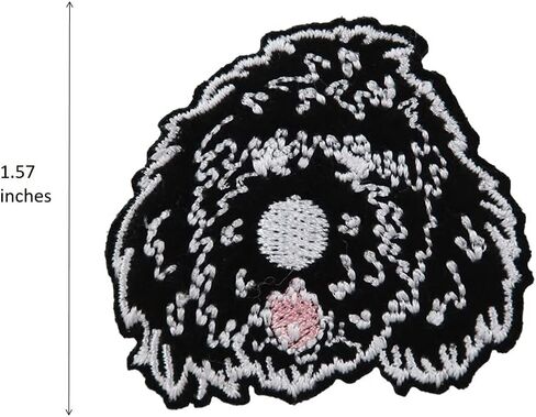 Doodle Embroidered Iron On Patch (Golden) in Saudi Arabia