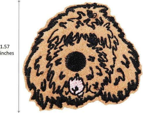 Doodle Embroidered Iron On Patch (Golden) in Saudi Arabia