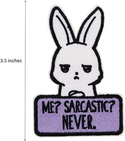 مضحك الأرنب لي الساخرة أبدا ميمي بقع المطرزة الحديد على التصحيح ملصقات الساخرة in Kuwait