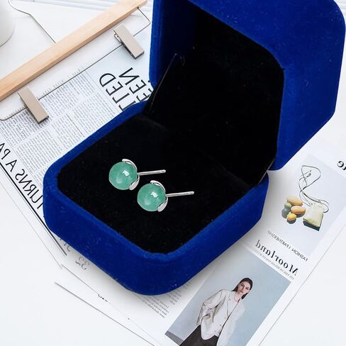 Christmas Reindeer Horn Earrings Antler Jade Stud Earrings Handmade Deer Horn Green Jade Earrings Stud, Sterling Silver Earrings Studs, Good Luck Earrings Gift for Birthday Anniversary (Gold, Antler) in Saudi Arabia