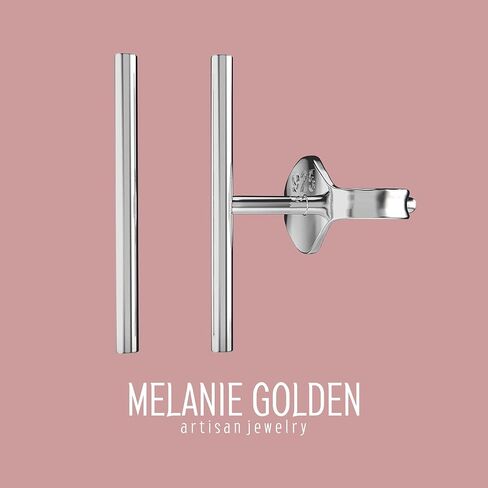 Handmade Sterling Silver Post Mini Bar Stud Earrings | Dainty Minimalist Jewelry for Women (Short 6mm) in Kuwait