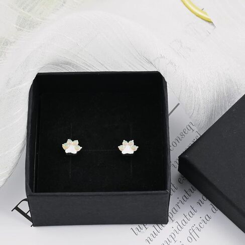 Pure Titanium Cat Paw Earrings Hypoallergenic Cute Earrings Handmade Dog Paw Stud earrings Animal Opal Paw Print Earrings for Teens Girls in Saudi Arabia