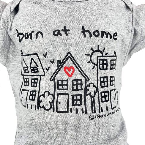 Born at Home Outfit, Home Birth, Birthed at Home Shirt for Baby, Birth Announcement Outfit, Crunchy Mom Gifts, Homebirth Shower Gift, Newborn Baby Clothes (3-6 Months, Long Sleeves, Blue) in Saudi Arabia