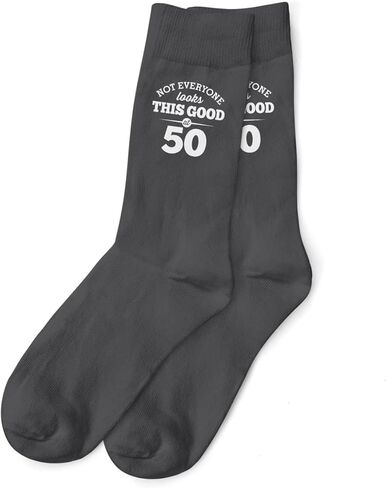 50th Birthday Socks Gift Novelty Keepsake Idea 50 Years Old (Size 7-12) (Grey) in Saudi Arabia