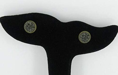 Antiqued Gold-tone Olive Green Faux Druzy Stone Stud Earrings (8mm) in Saudi Arabia