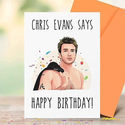 Chris Evans Says Happy Birthday - Birthday Greeting Card [00021] in Saudi Arabia