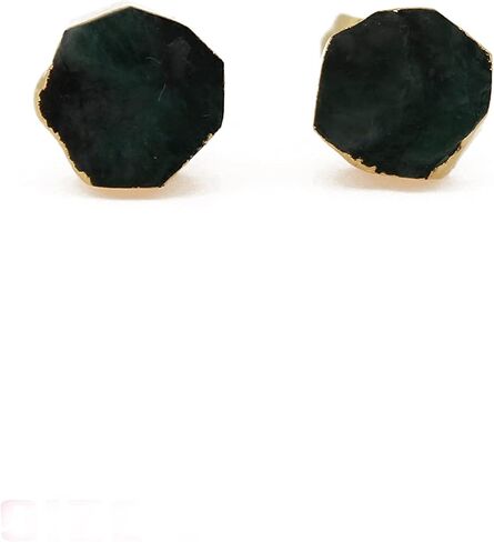 Gempires Natural Raw Pink Opal Stud Post Earrings, Rough Crystal Earring, 8-10 mm Opal Studs, 14k Gold Plated, October Birthstone, Opal Jewelry for Women, Graduation Gifts in Saudi Arabia