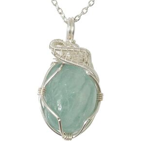 Designs by Nature Gems Fire Opal Necklace Silver Plated 24 Inch Chain, October Birthstone Jewelry, Women’s Crystal Necklace, Christmas Gifts Handmade in North America in Saudi Arabia