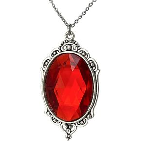 Vampire necklace blood red pendant silver vampire jewelry necklace for women in Kuwait