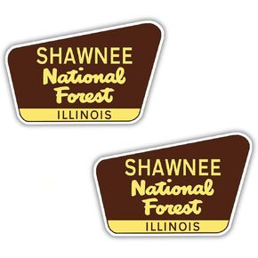 2 ملصق غابة Shawnee National Forest مقاس 3 بوصات إلينوي IL للاستخدام الداخلي أو الخارجي مصنوع في أمريكا in Kuwait
