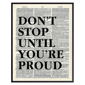 Home Office Inspirational Wall Art 11x14 - Motivational Quotes, positive Affirmation Wall Decor - Typography Wall Art Poster - Entrepreneur, Classroom - Gift for Men Women - Gym Motivational Wall Art in Saudi Arabia