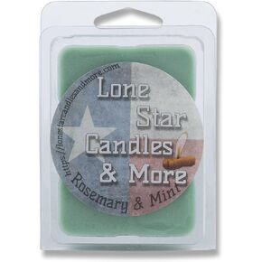 Rosemary and Mint, Lone Star Candles & More's Premium Hand Poured Strongly Scented Wax Melts, The Scent of Aromatic Rosemary and Minty Eucalyptus with Sage, 18 Wax Cubes, USA Made in Texas, 3-Pack in Saudi Arabia