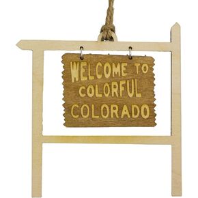 Colorado Christmas Ornament, Welcome To Colorful Colorado State Sign in Saudi Arabia