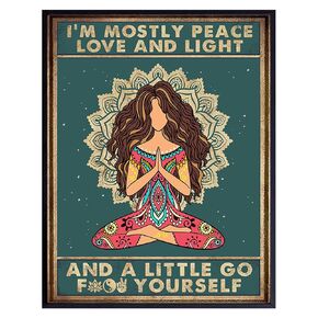 Funny Boho Wall Art 11x14 - Zen Meditation Decor - New Age Yoga Gifts for Women - Spiritual Motivational Bohemian Art Print - Hippie Wall Decor - positive affirmation Wall Decoration - Boho-chic in Saudi Arabia