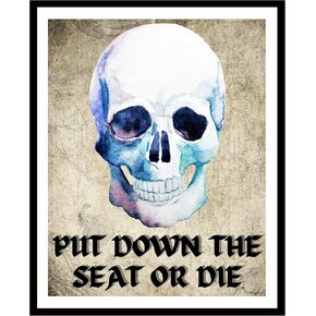 Roxbury Row Halloween ديكور الحمام، ديكور الهيكل العظمي، دع هذا القرف يذهب، ديكور الحمام زن، ديكور الحمام الفريد، مخيف، زاحف، فن الجدار القوطي، علامات الحمام مضحك in Kuwait