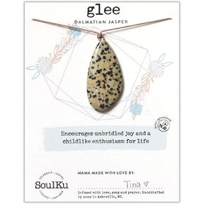 قلادة ملهمة من SoulKu Touchstone، مجوهرات تحفيزية مصنوعة يدويًا، سلك بطول قابل للتعديل، قلادة قلادة شفاء للنساء (المرونة، يشب الصورة) in Kuwait