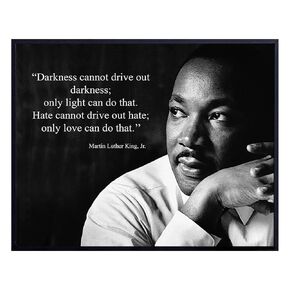 لوحة فنية جدارية من Martin Luther King - كبيرة 11x14 - اقتباسات MLK - ديكور أمريكي أفريقي - اقتباسات ملهمة - ملصقات تحفيزية - ديكور للفصل الدراسي للتاريخ الأسود - هدايا إيجابية راقية للنساء والرجال in Kuwait