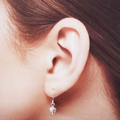 Sterling Silver Tiny 3D Acorn Earrings in Saudi Arabia
