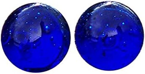 Recycled Vintage Cobalt 1960's Face Cream Jar Simple Post Earrings in Saudi Arabia
