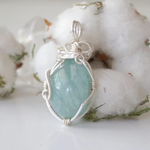 عقد من تصميمات Nature Gems مصنوع يدويًا من الياقوت الأزرق مقاس 24 بوصة مطلي بالذهب الأبيض، حجر بخت شهر سبتمبر in Saudi Arabia