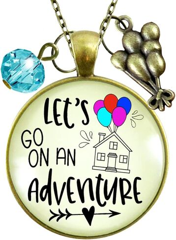 The Best Journey Leads Home Adventure Necklace Life Compass Charm 24" in Kuwait