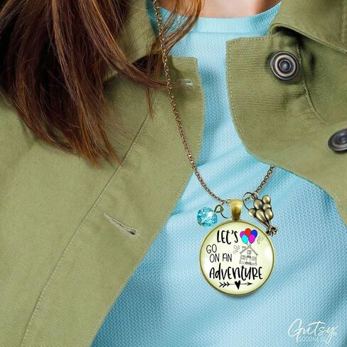 The Best Journey Leads Home Adventure Necklace Life Compass Charm 24" in Kuwait