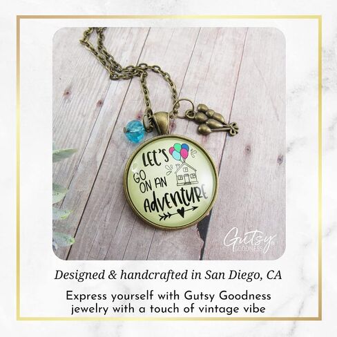 The Best Journey Leads Home Adventure Necklace Life Compass Charm 24" in Kuwait