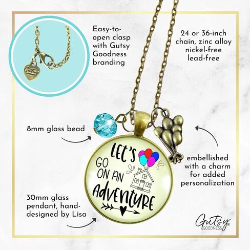 The Best Journey Leads Home Adventure Necklace Life Compass Charm 24" in Kuwait