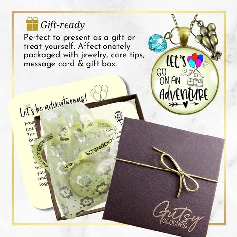 The Best Journey Leads Home Adventure Necklace Life Compass Charm 24" in Kuwait