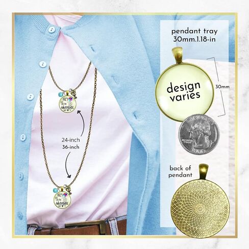 The Best Journey Leads Home Adventure Necklace Life Compass Charm 24" in Kuwait