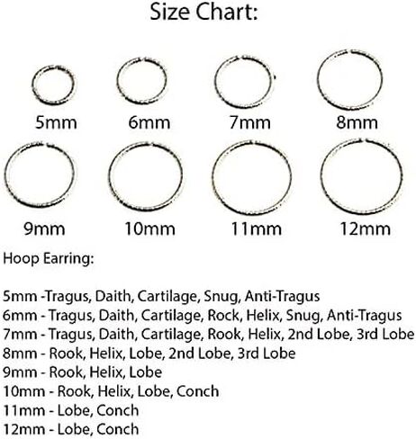 Gold, Sterling Silver Tiny Thin Hoop Earrings for Women Cartilage Nose Septum Helix Tragus Rings Multiple Piercing Jewelry, Hypoallergenic (4mm | 24 GA, 14K Rose Gold Filled) in Kuwait